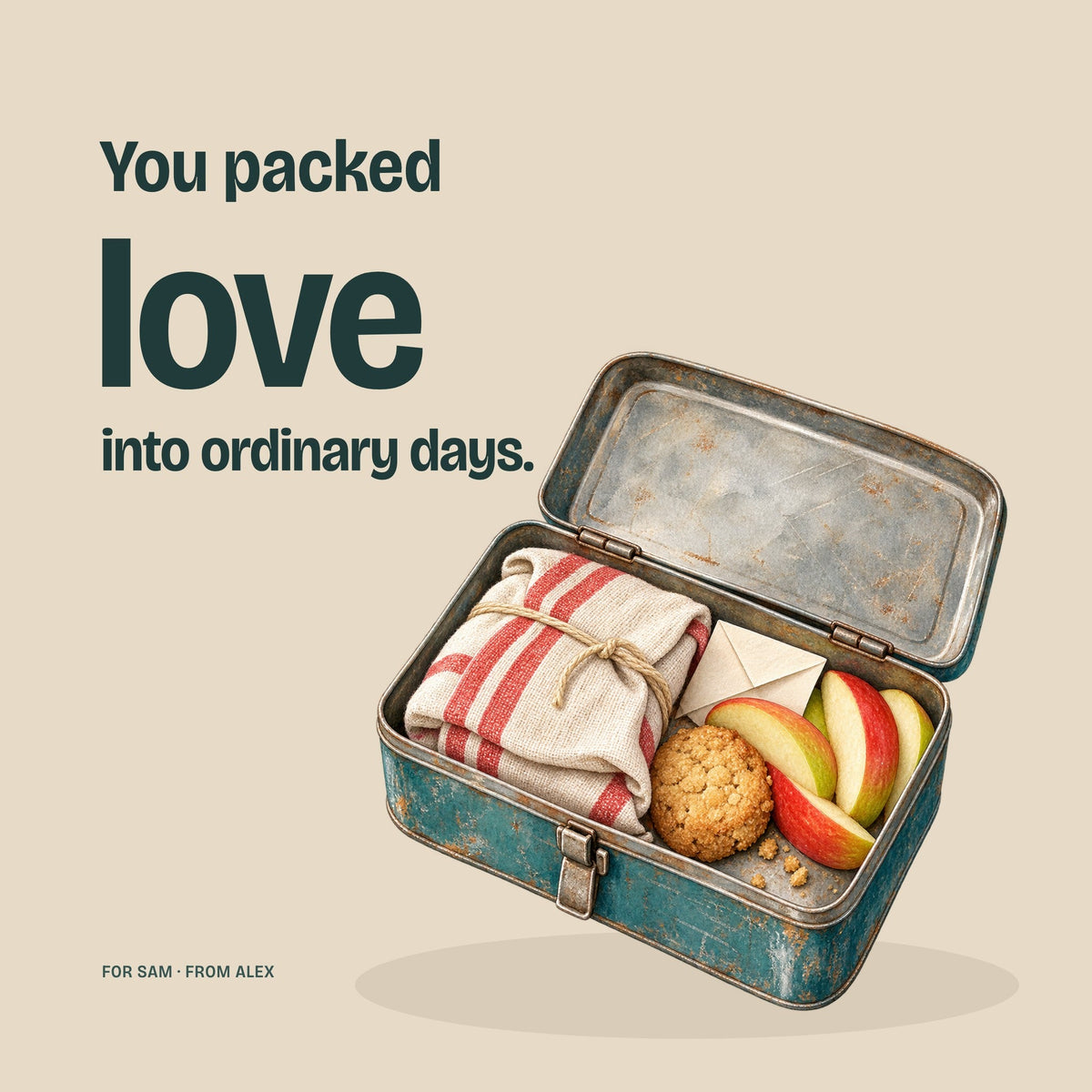 You Packed Love, front cover