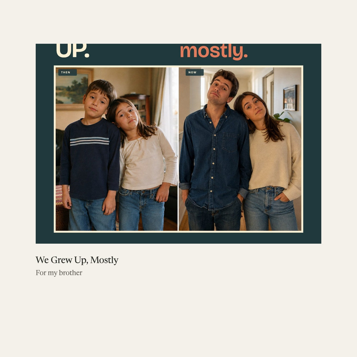 We Grew Up, Mostly, an inside page (sample)