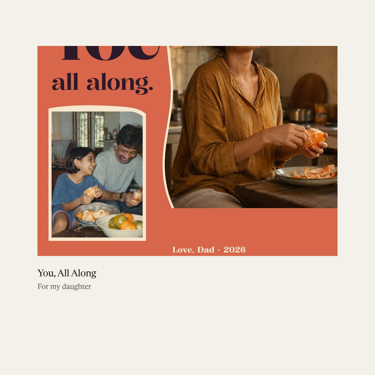 You, All Along, an inside page (sample)