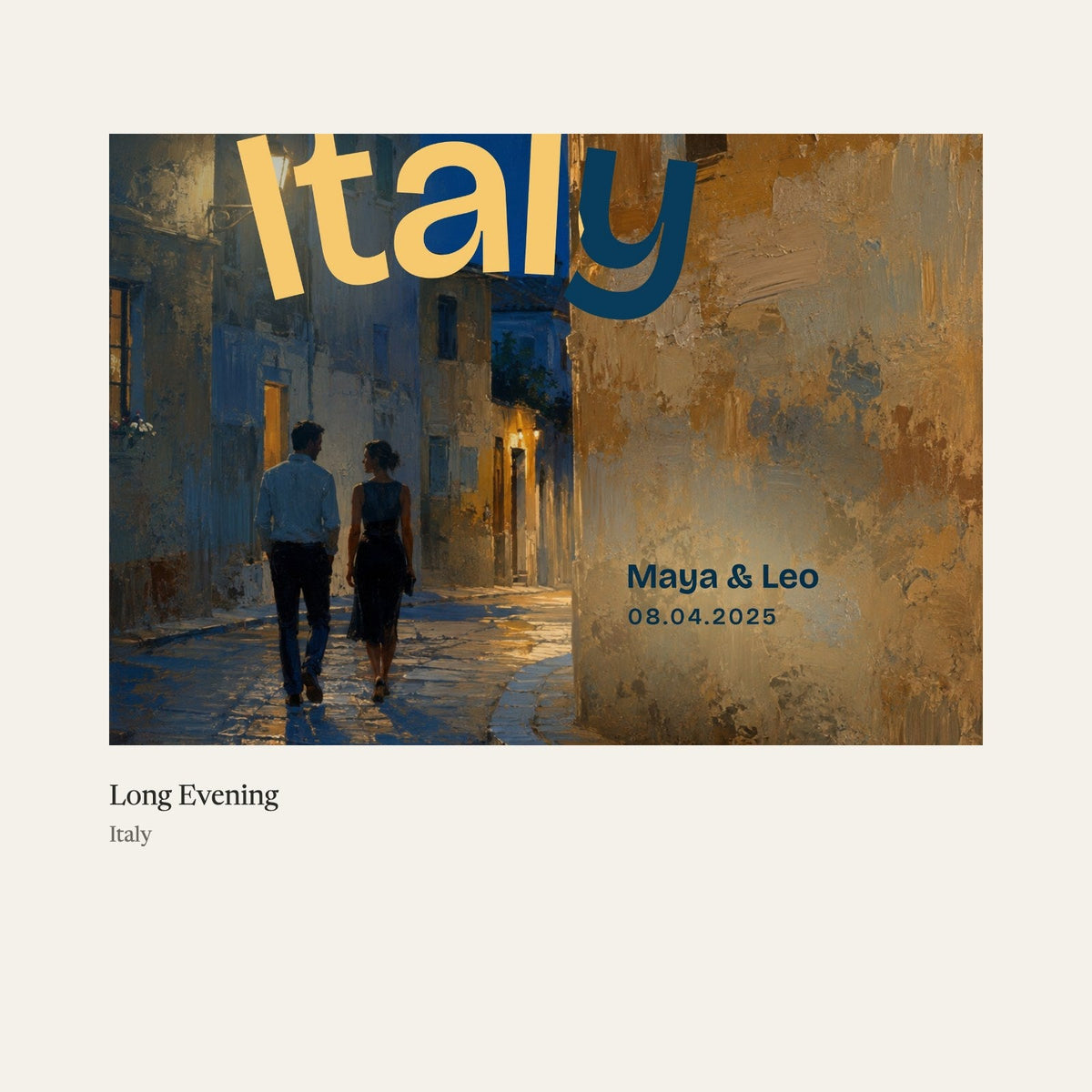 Long Evening, an inside page (sample)